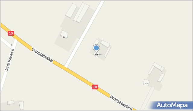 Borkowo Kościelne, Warszawska, 35, mapa Borkowo Kościelne