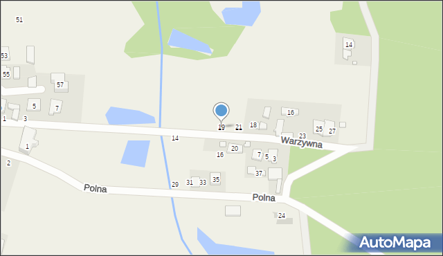 Borówiec, Warzywna, 19, mapa Borówiec