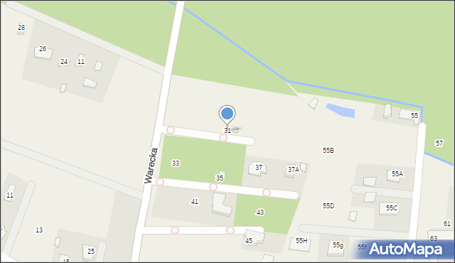 Borowina, Warecka, 31, mapa Borowina