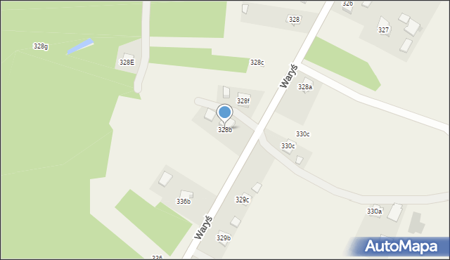 Borzęcin, Waryś, 328b, mapa Borzęcin