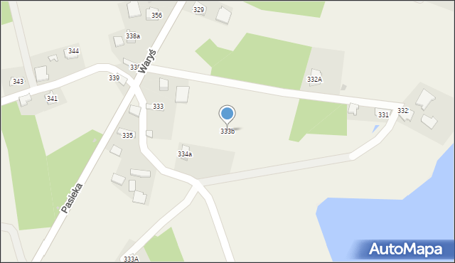 Borzęcin, Waryś, 333b, mapa Borzęcin