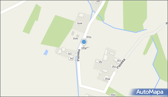 Borzęcin, Waryś, 353a, mapa Borzęcin