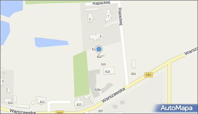 Borzęcin Duży, Warszawska, 814, mapa Borzęcin Duży