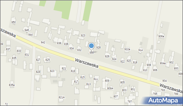 Borzęcin Duży, Warszawska, 930, mapa Borzęcin Duży