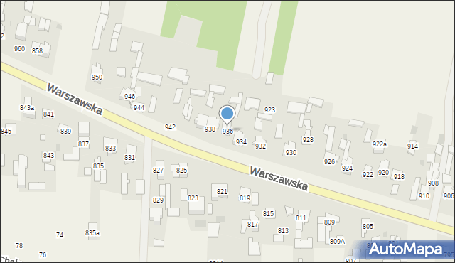 Borzęcin Duży, Warszawska, 936, mapa Borzęcin Duży