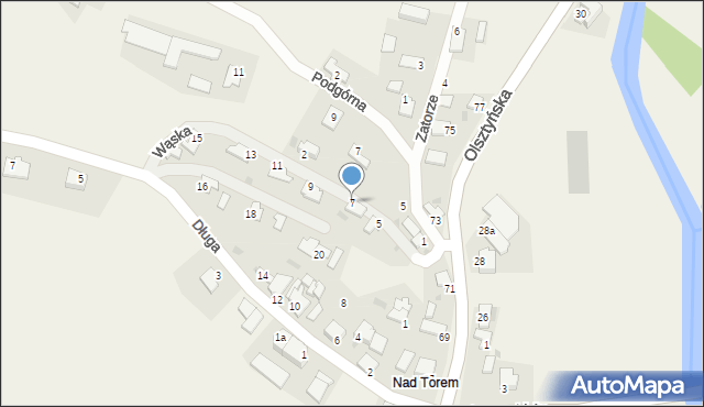 Bratian, Wąska, 7, mapa Bratian