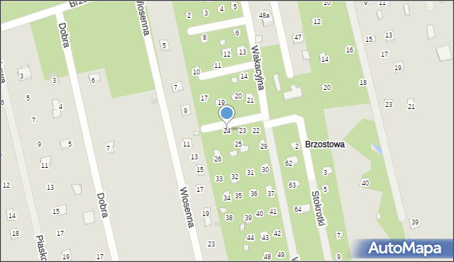 Brok, Wakacyjna, 24, mapa Brok