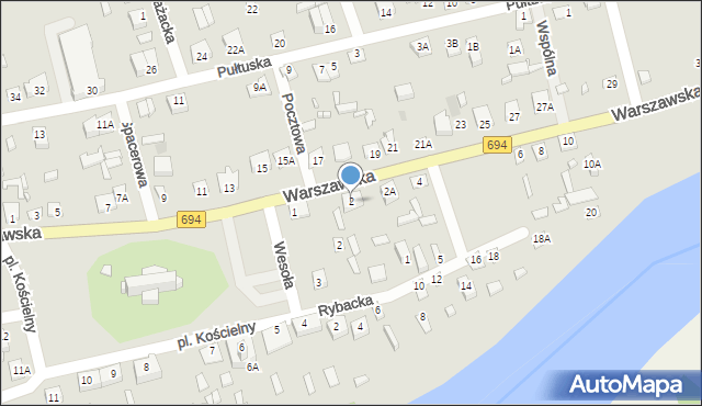 Brok, Warszawska, 2, mapa Brok