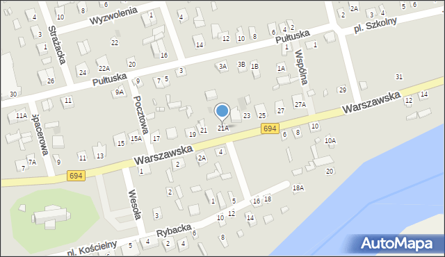 Brok, Warszawska, 21A, mapa Brok