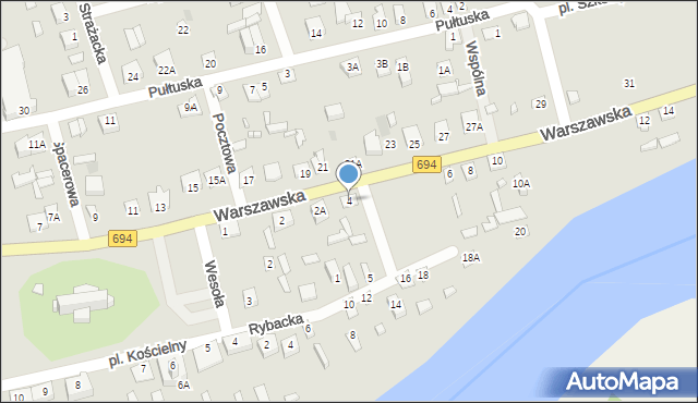 Brok, Warszawska, 4, mapa Brok