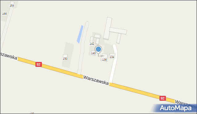 Broszków, Warszawska, 138, mapa Broszków