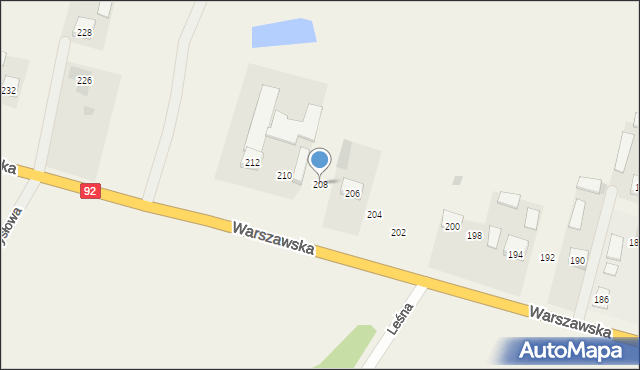 Broszków, Warszawska, 208, mapa Broszków