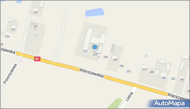 Broszków, Warszawska, 210, mapa Broszków