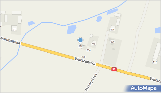 Broszków, Warszawska, 238, mapa Broszków