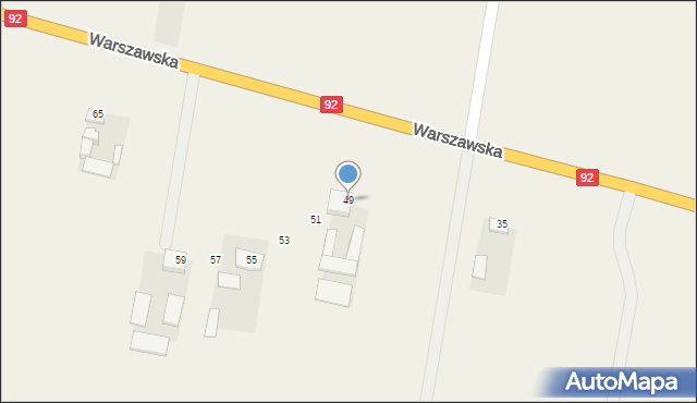 Broszków, Warszawska, 49, mapa Broszków
