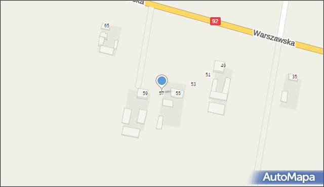 Broszków, Warszawska, 57, mapa Broszków