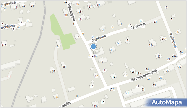 Brzesko, Wakacyjna, 5, mapa Brzesko