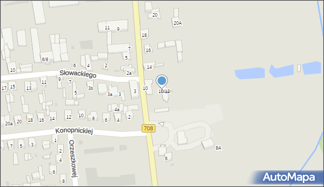 Brzeziny, Waryńskiego Ludwika, 12, mapa Brzeziny