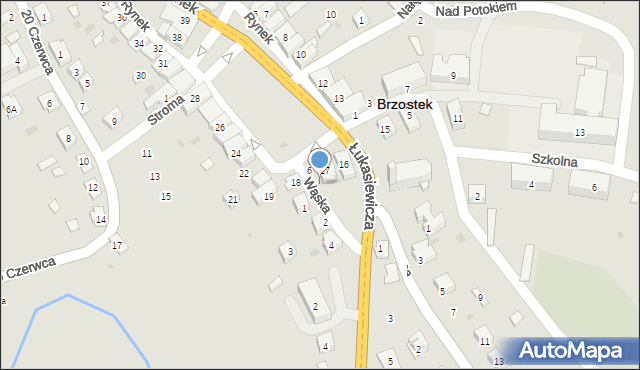 Brzostek, Wąska, 5, mapa Brzostek