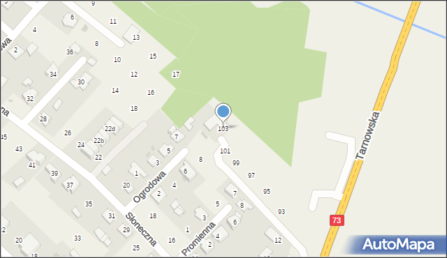 Brzozówka, Warszawska, 103, mapa Brzozówka