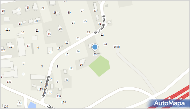 Brzozówka, Warsztatowa, 20, mapa Brzozówka