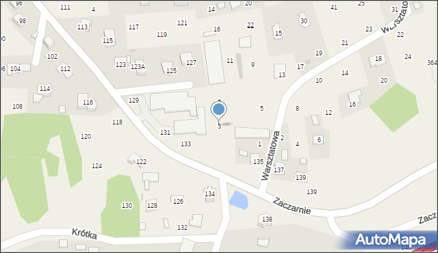 Brzozówka, Warsztatowa, 3, mapa Brzozówka