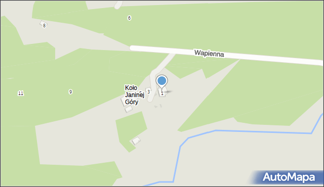 Bukowno, Wapienna, 1, mapa Bukowno