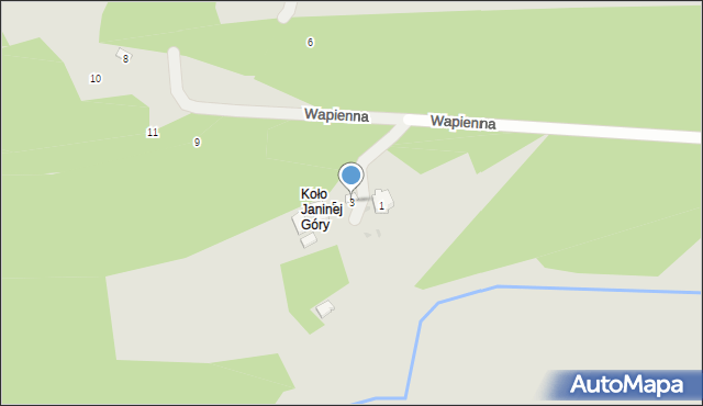 Bukowno, Wapienna, 3, mapa Bukowno