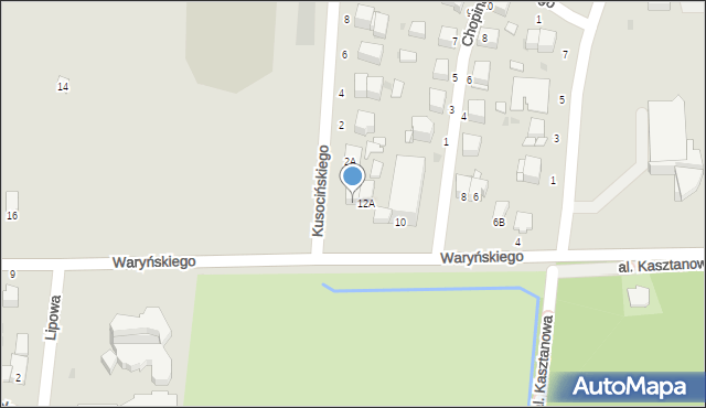 Busko-Zdrój, Waryńskiego Ludwika, 12B, mapa Busko-Zdrój