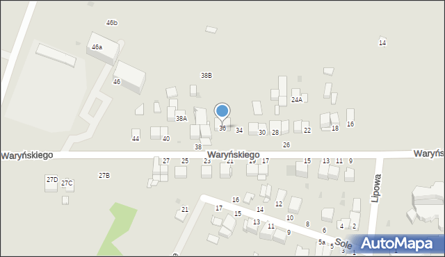 Busko-Zdrój, Waryńskiego Ludwika, 36, mapa Busko-Zdrój