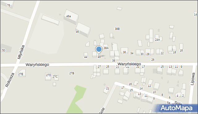 Busko-Zdrój, Waryńskiego Ludwika, 40, mapa Busko-Zdrój