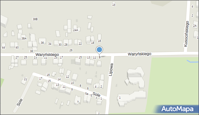 Busko-Zdrój, Waryńskiego Ludwika, 9, mapa Busko-Zdrój