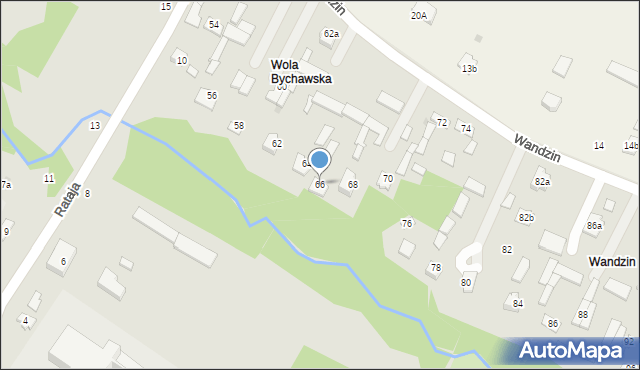 Bychawa, Wandzin, 66, mapa Bychawa