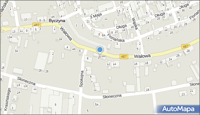 Byczyna, Wałowa, 10B, mapa Byczyna