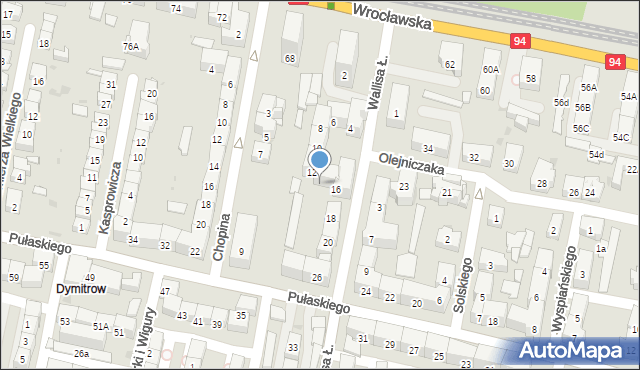 Bytom, Wallisa Łukasza, 14, mapa Bytomia