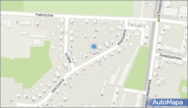 Bytom, Warzywna, 14, mapa Bytomia