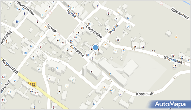 Bytom Odrzański, Wąska, 2, mapa Bytom Odrzański