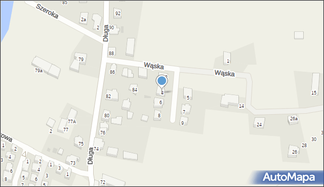 Charzykowy, Wąska, 4, mapa Charzykowy