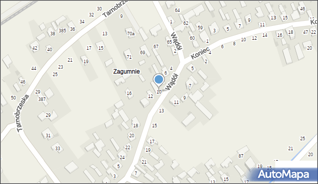 Chmielów, Wądół, 10, mapa Chmielów