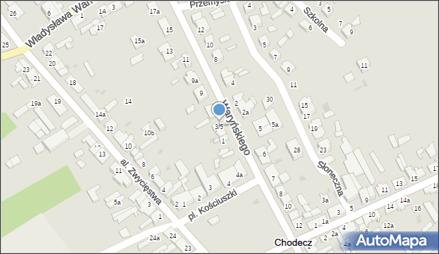 Chodecz, Waryńskiego Ludwika, 3/5, mapa Chodecz