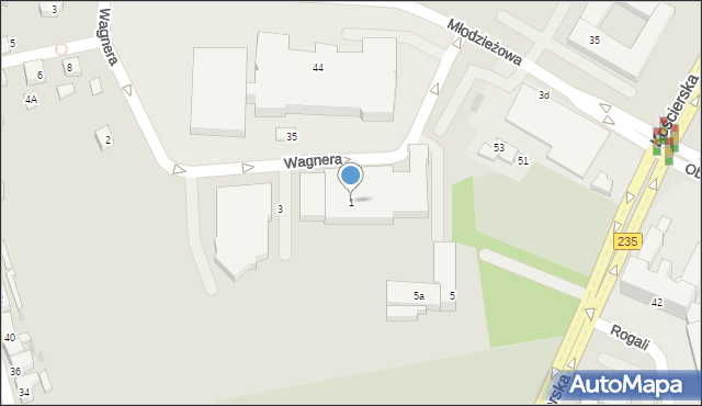 Chojnice, Wagnera Huberta, 1, mapa Chojnic