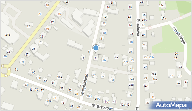 Chojnice, Waryńskiego Ludwika, 4A, mapa Chojnic