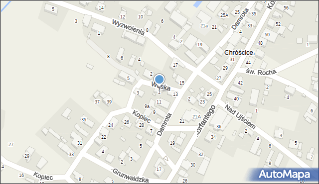 Chróścice, Wąska, 1, mapa Chróścice