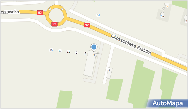 Chrośla, Warszawska, 5, mapa Chrośla