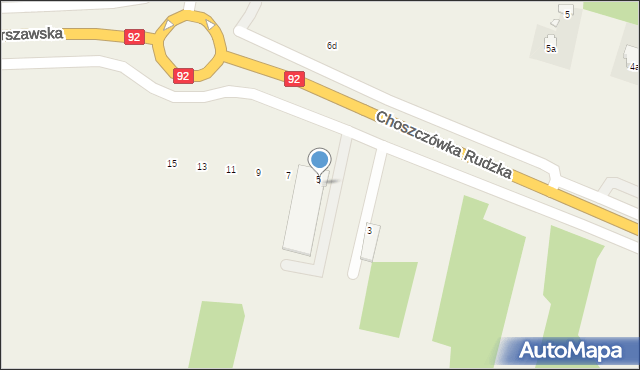 Chrośla, Warszawska, 5a, mapa Chrośla