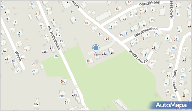 Chrzanów, Wańkowicza Melchiora, 18b, mapa Chrzanów