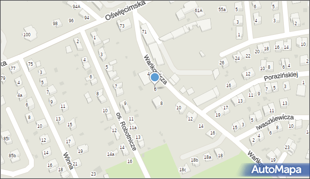 Chrzanów, Wańkowicza Melchiora, 6, mapa Chrzanów