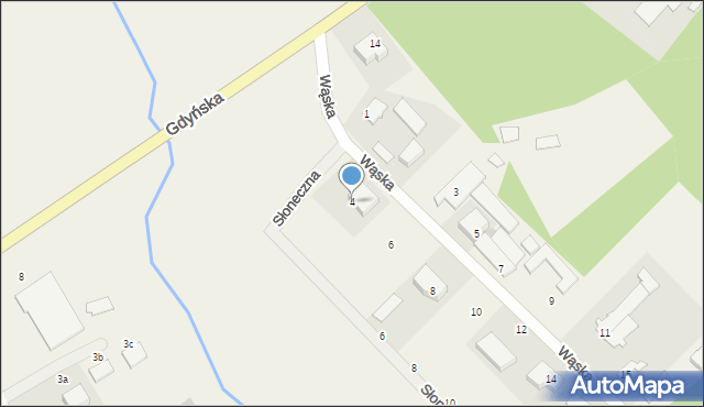 Chwaszczyno, Wąska, 4, mapa Chwaszczyno