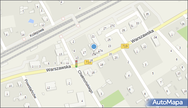 Chylice-Kolonia, Warszawska, 15a, mapa Chylice-Kolonia