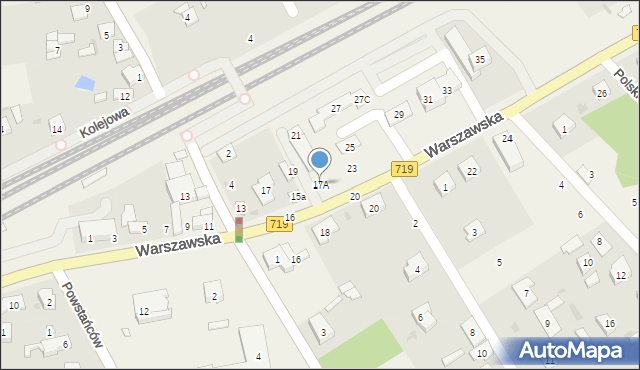 Chylice-Kolonia, Warszawska, 17A, mapa Chylice-Kolonia